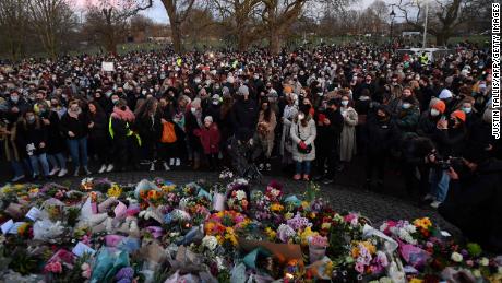 The villains laid flowers and left candles at the Clapham Memorial.
